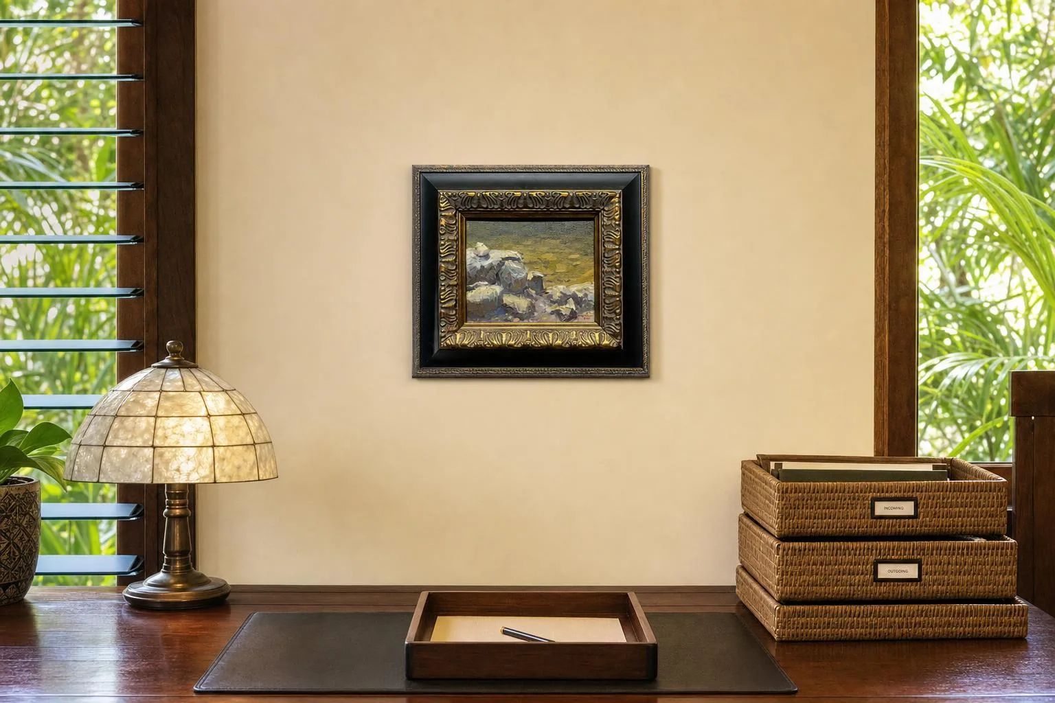 Elyu Impressions Series 1 by Victor Kim Naquila in a Filipino home office