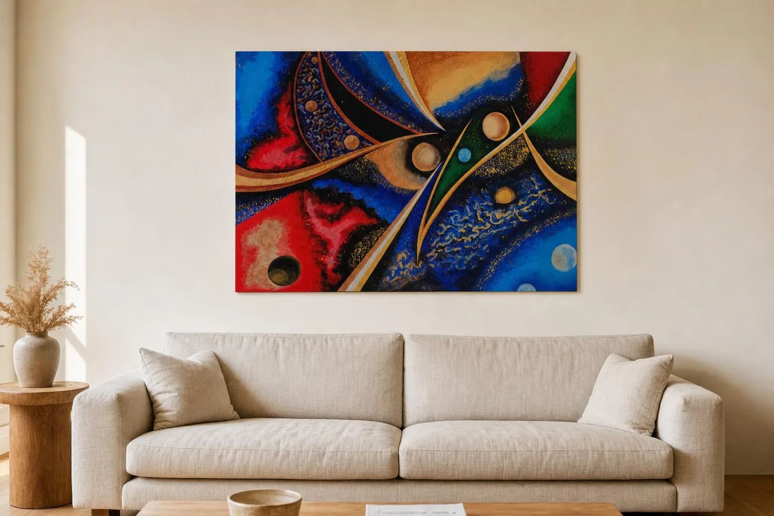 Across The Universe by Mario A. Olmillo in a modern living room