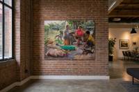 "ASA ATO" "MAO BA" "LAGEH" shown in an industrial loft