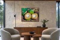 Halved #2 by Felix Catarata in a modern corporate lounge