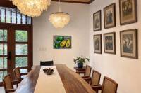 Halved shown in a dining room