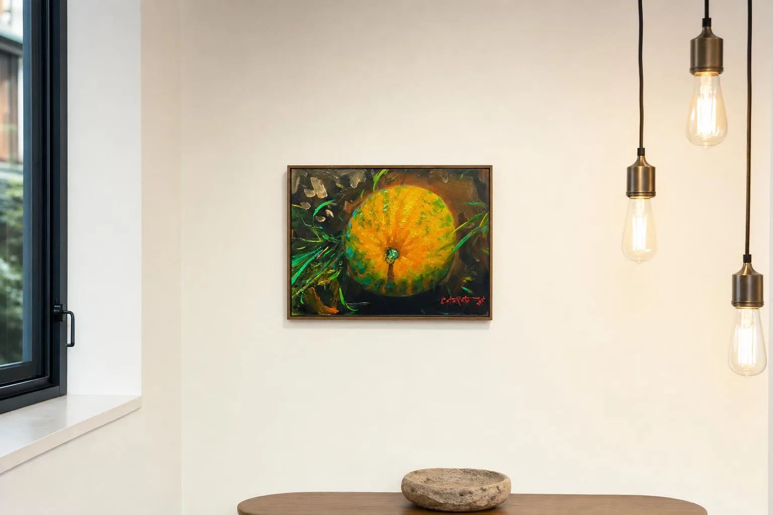 Ripe by Felix Catarata in a minimalist white hallway