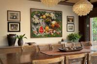 Fruits and Daisies 2 shown in a dining room