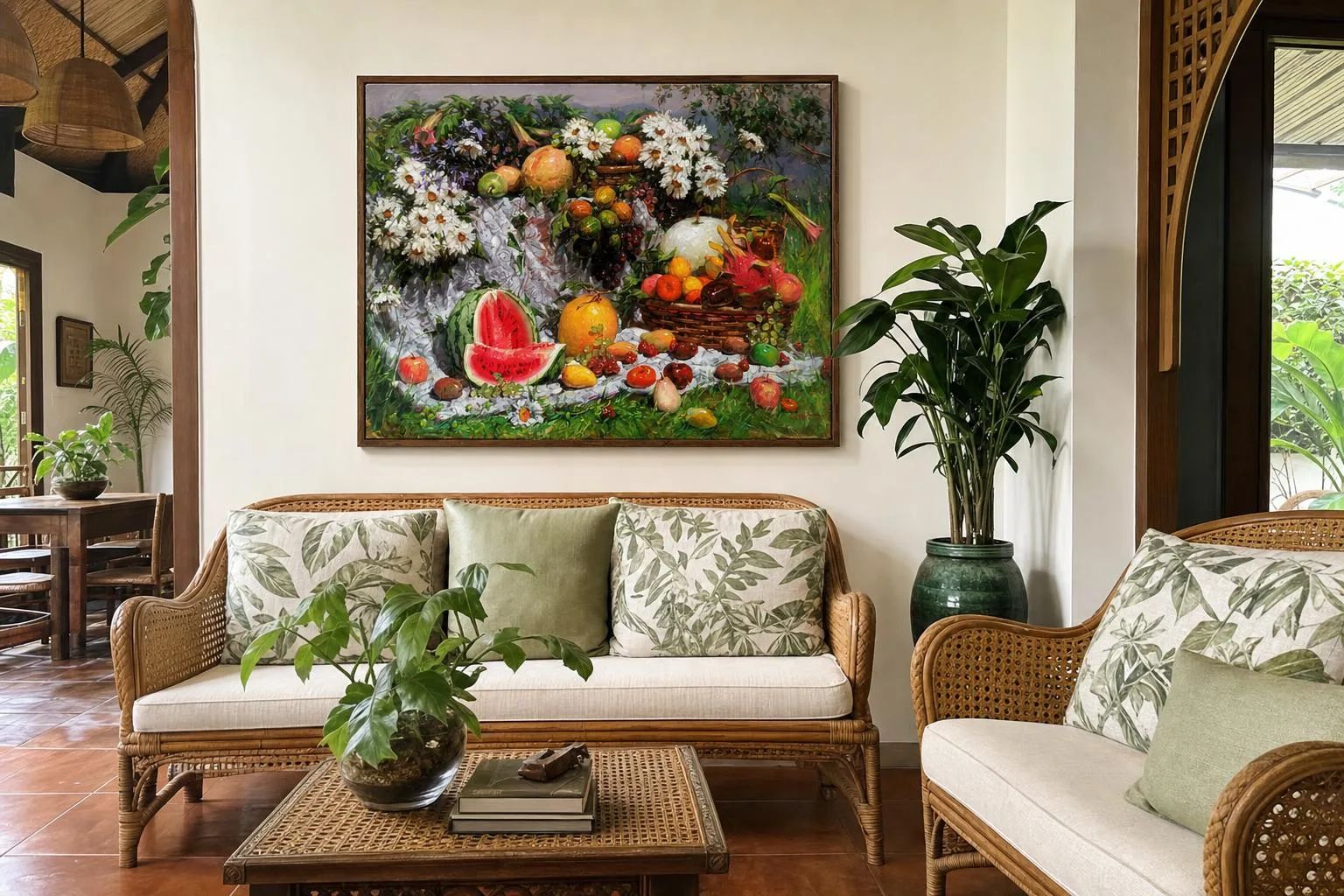 Fruits and Daisies 2 shown in a Filipino room