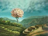 Oil painting colossal blossom segunda lea luminarias