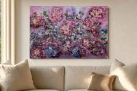 Echoes of Magenta by Mia Macalino in a modern living room