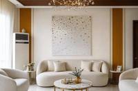 Drifting Petals by Mia Macalino in an elegant family living room