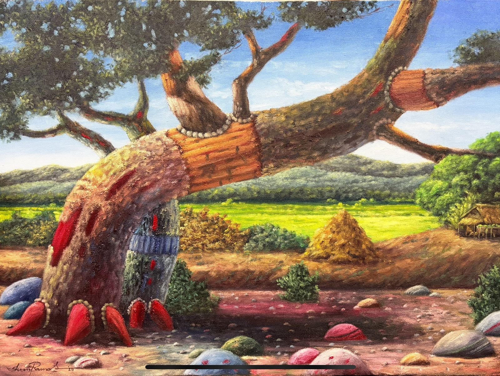 Slanted tree — Detail