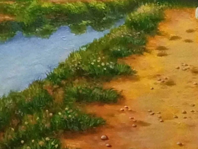 Walking on the Riverside detail shot