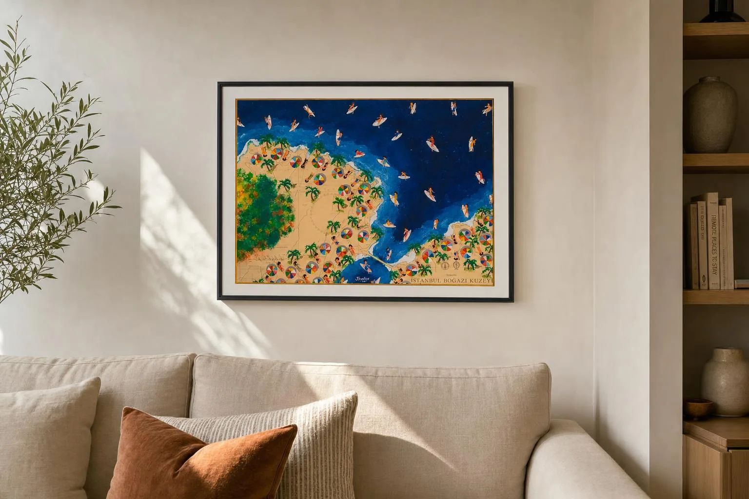 Beach to Remember "Aegean Sea - TURKEY" by Jorge Fuedan Jr. in a modern living room