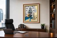 Artwork shown in a room setting