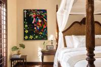 Abstract Jesus Christ shown in a room setting