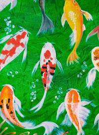 Flow of Prosperity-Lucky 9 Koi detail shot
