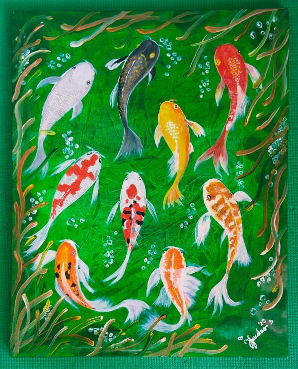 Flow of Prosperity-Lucky 9 Koi