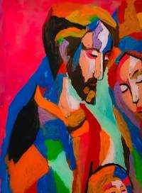 The Holy Family Artwork detail shot