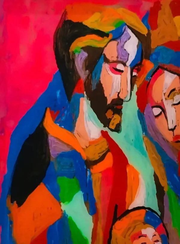 The Holy Family Artwork detail shot