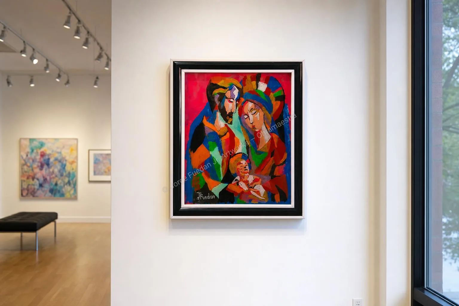 The Holy Family Artwork shown in a room setting