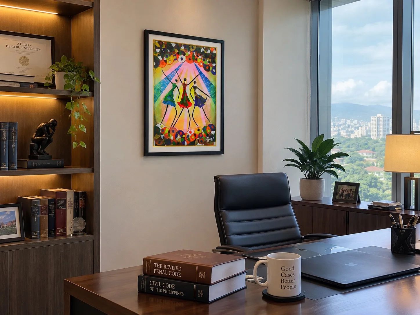 Kaleidoscope Souls in an Executive Office