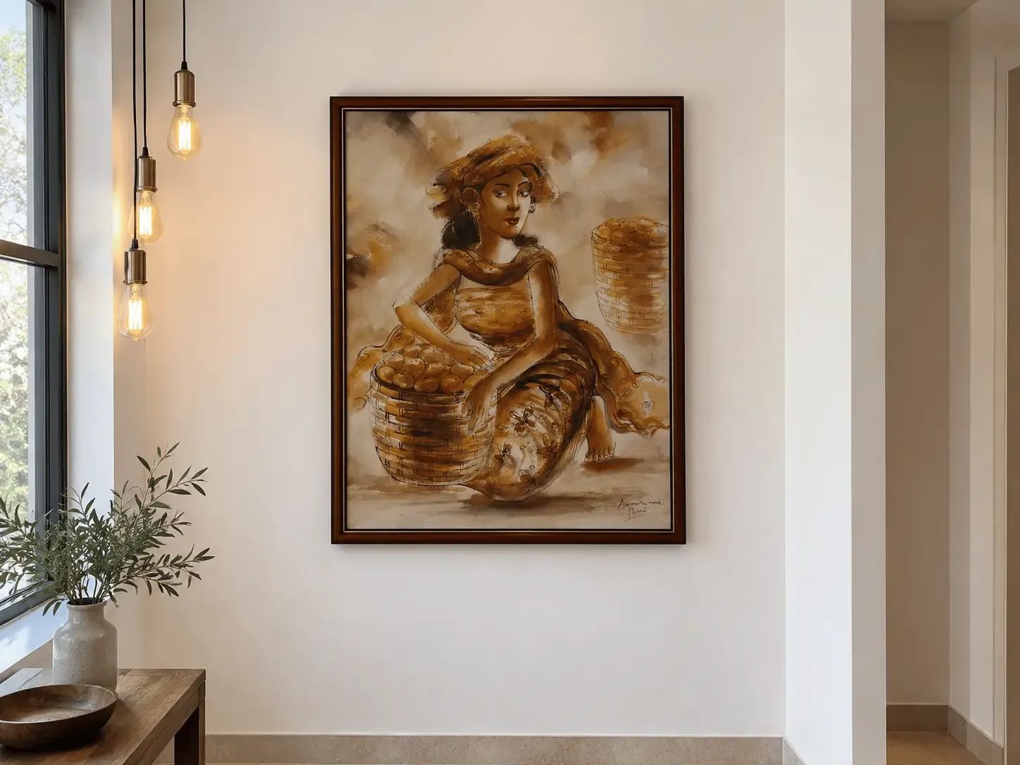 Balinese woman in a home